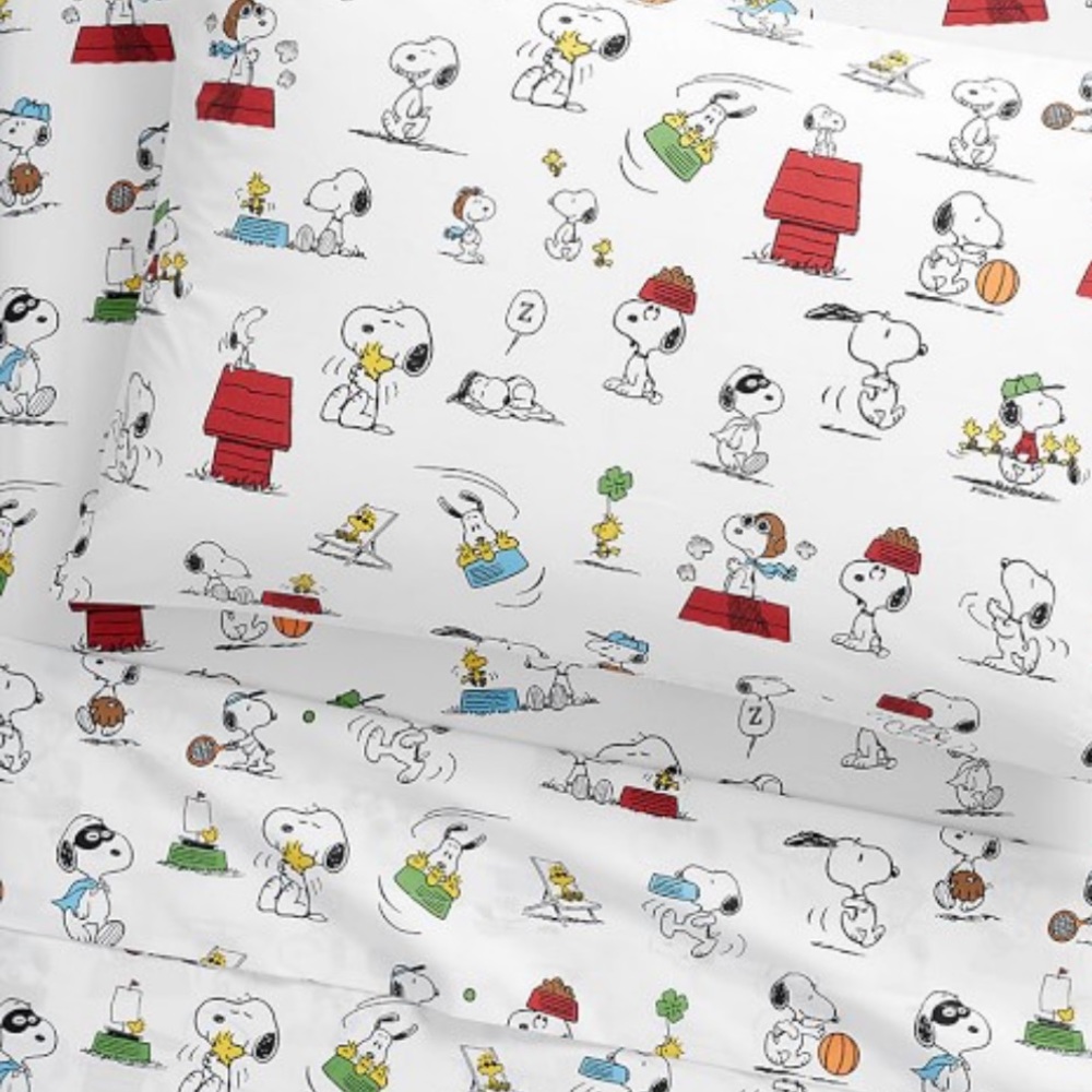 Pottery barn snoopy sheet set
